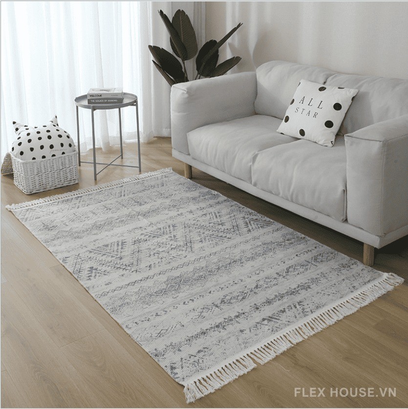 Thảm trải sàn phòng khách cotton linen Nhật AJC002 6