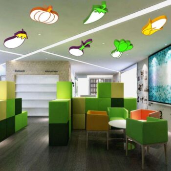 Đèn ốp trần sảnh khu vui chơi hình rau củ quả CC5834