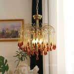 Đèn chùm đồng nguyên khối cao cấp giọt nước rơi ZH7645 - bìa