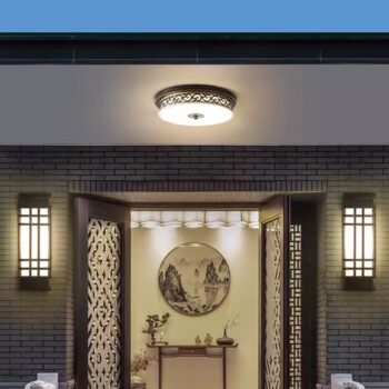 Đèn ốp trần ban công hoa văn tân cổ điển SY485