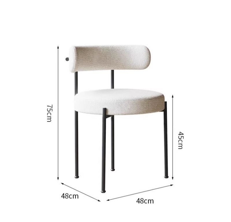Ghế ăn lông cừu nhẹ nhàng kiểu Bắc Âu YGR734 14
