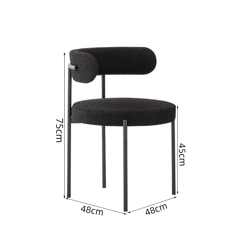 Ghế ăn lông cừu nhẹ nhàng kiểu Bắc Âu YGR734 13