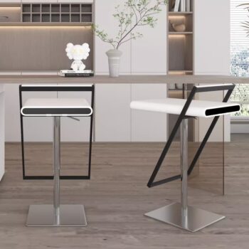 Ghế quầy bar đệm da hiện đại kiểu Ý CM2973