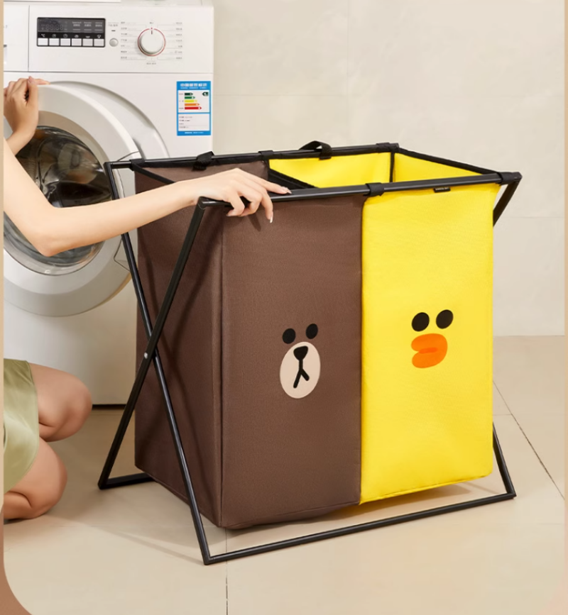 Giỏ đựng quần áo bẩn chia ngăn xếp gọn CJ2984 6