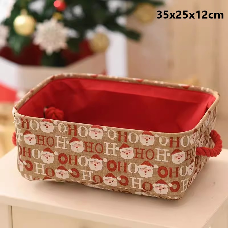 Giỏ đựng quần áo trang trí hình Ông già Noel OF7522 17