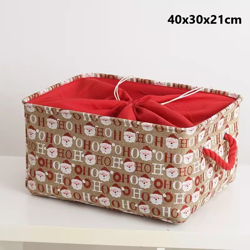 Giỏ đựng quần áo trang trí hình Ông già Noel OF7522 18