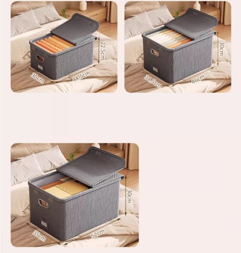 Hộp đựng quần áo nắp đậy vải lanh cao cấp SN1114 5