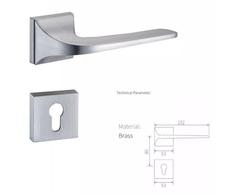 Khóa cửa tay gạt bằng đồng hiện đại ME1903 5