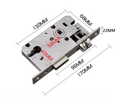 Khoá cửa tay gạt hợp kim kẽm ánh bạc sang trọng WD9226 11