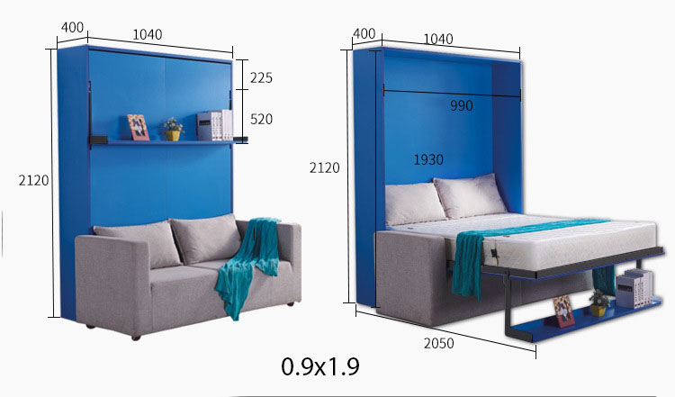Phụ kiện Giường 0.9m kết hợp sofa thông minh BTC09S 1