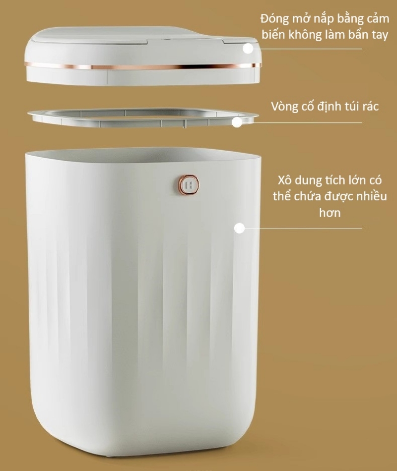 Thùng rác thông minh cảm ứng tự động FT6958 12