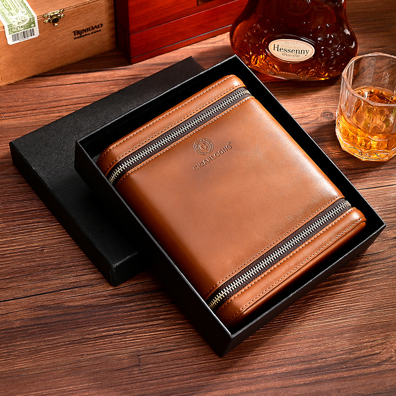 Túi cigar 6 điếu cầm tay bọc da sang trọng CGL171 4