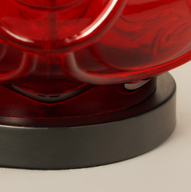 Đèn bàn thủy tinh màu đỏ kiểu dáng sang trọng RX068 7