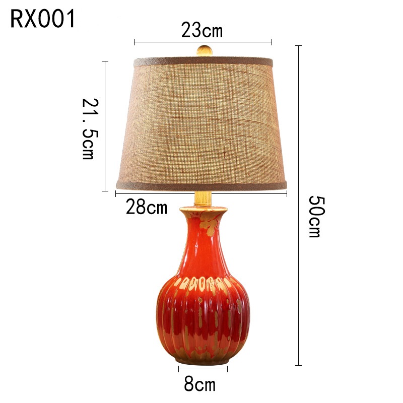 Đèn để bàn gốm sứ decor phòng làm việc tối giản RX7249 10