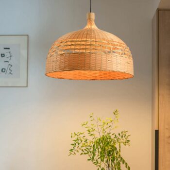 Đèn lồng mây tre đan phong cách thiền Á Đông DZJ029