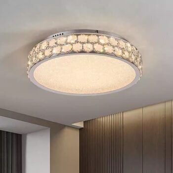 Đèn ốp trần viền đính pha lê lục giác độc đáo SYX046 - bìa