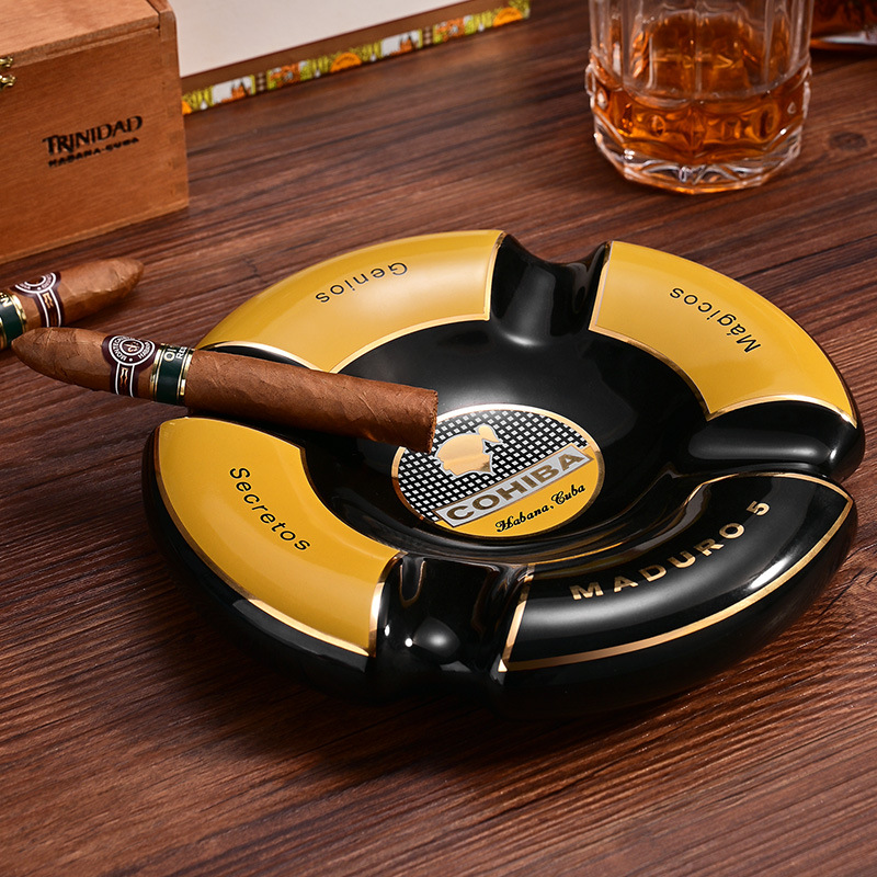 Gạt tàn cigar gốm sứ 4 điếu sang trọng CGL3125
