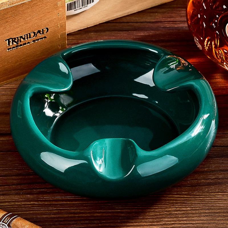 Gạt tàn xì gà 3 điếu gốm sứ màu trơn tinh tế CGL3860 6