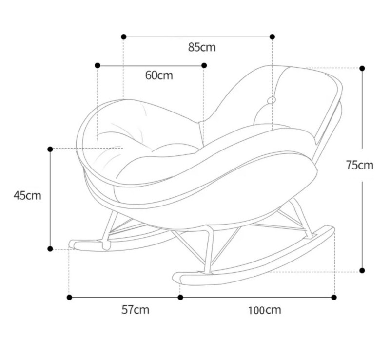 Ghế sofa bập bênh hình vỏ trứng kiểu Hàn HJ5062 12