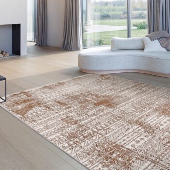 Thảm decor sợi tổng hợp hoa văn bohemian YN-LCA06