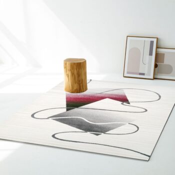 Thảm sàn kiểu đường cong và ô vuông độc đáo YN-CYU31