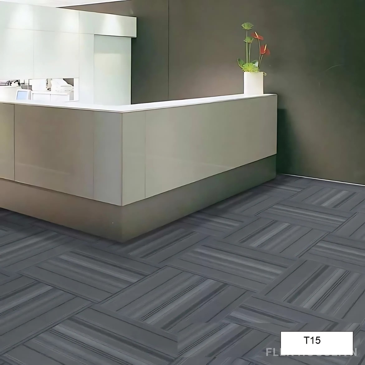 Thảm trải sàn văn phòng cao cấp màu xám TXC1183GR (2)