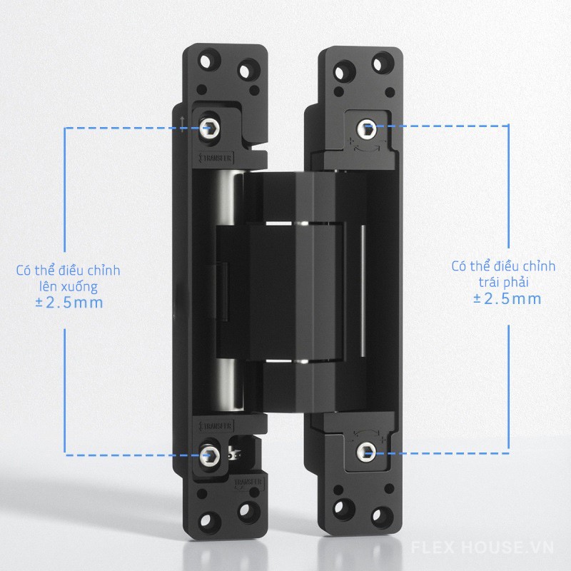Bản lề âm chữ thập giảm chấn tự đóng SL001 11