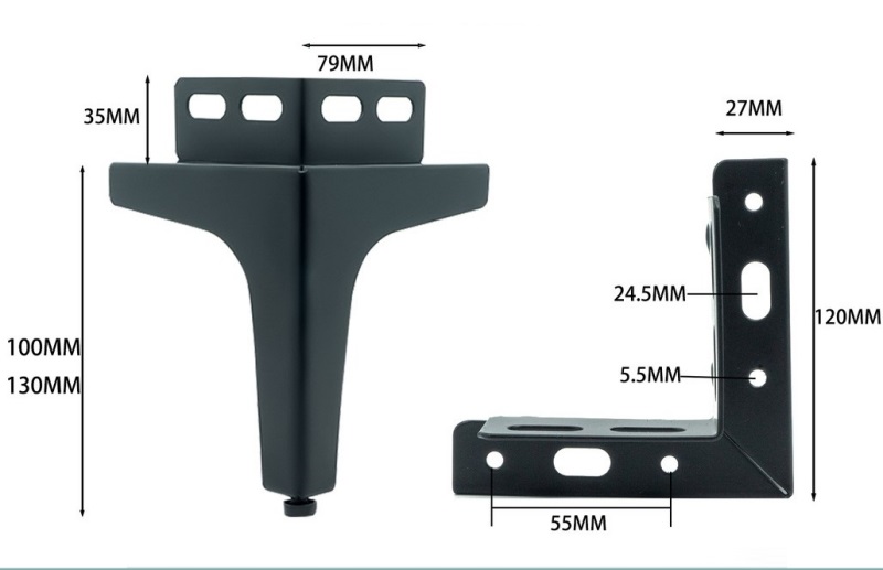 Chân bàn ghế tủ nội thất 3 góc tối giản GP3044 9