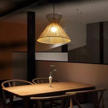 Đèn thả trần hình nón dây gai dệt thủ công ML9200 - bìa