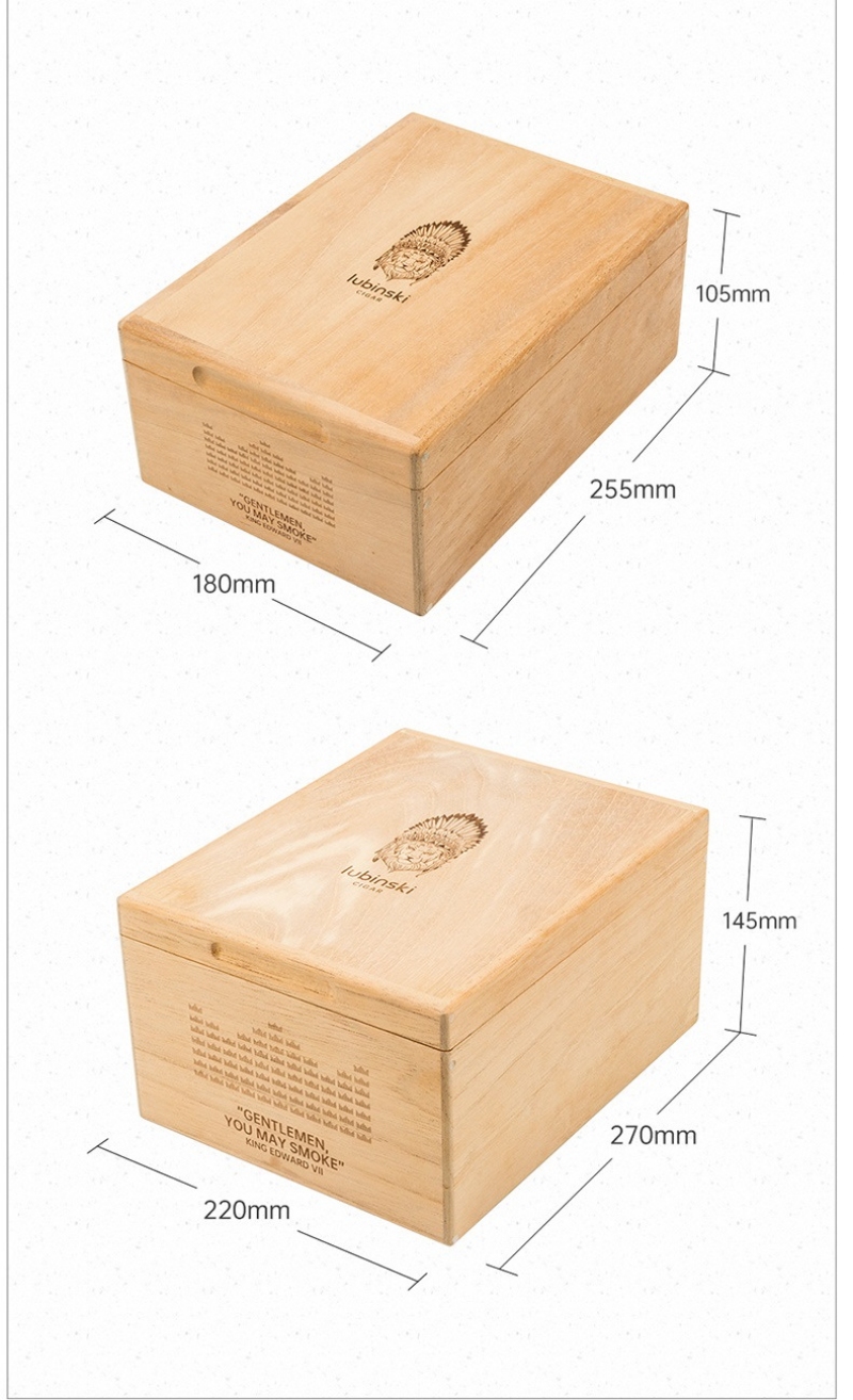 Hộp bảo quản cigar bằng gỗ tuyết tùng tự nhiên LBS641 10
