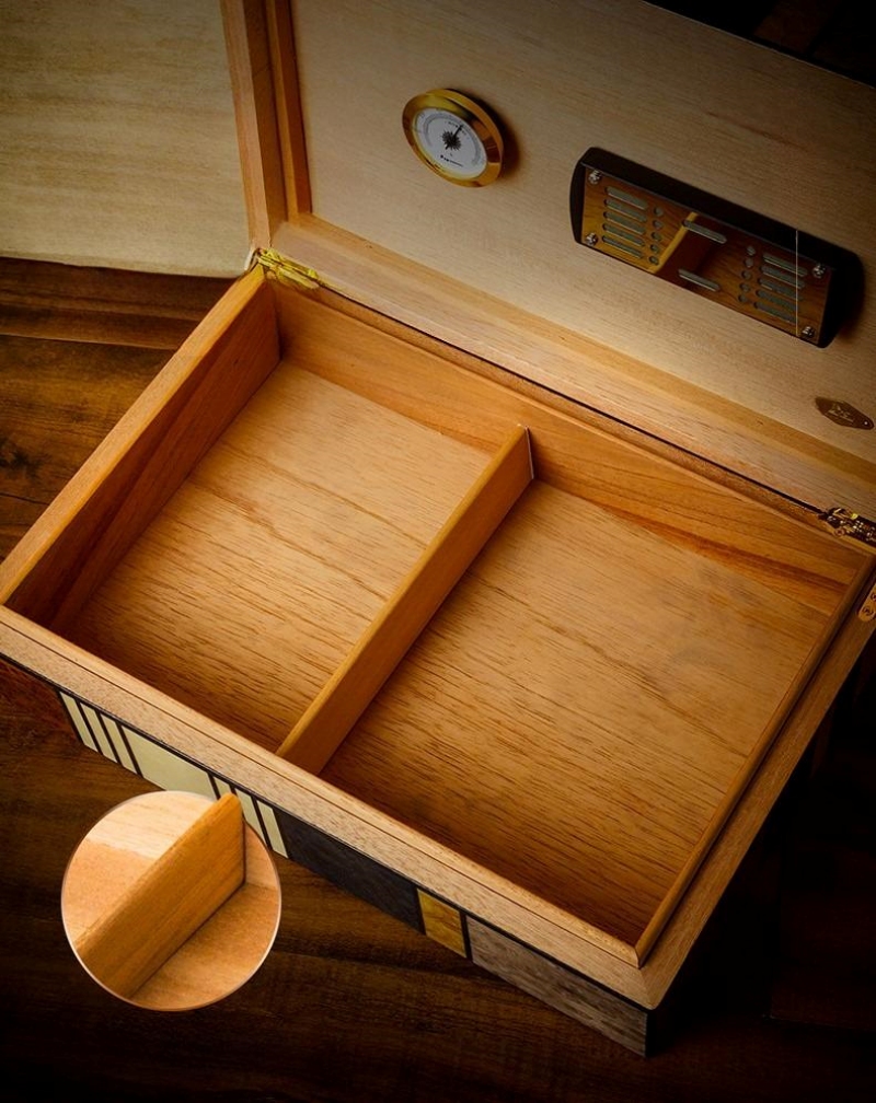Hộp bảo quản cigar phong cách retro LBS952 6