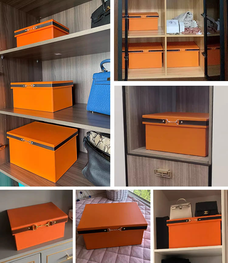 Hộp đựng quần áo phụ kiện bằng da sang trọng HYJ002 9