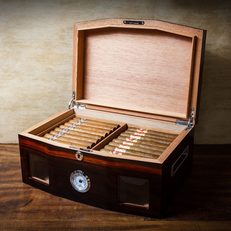 Hộp giữ ẩm cigar 2 tầng phong cách cổ điển LBS415 4