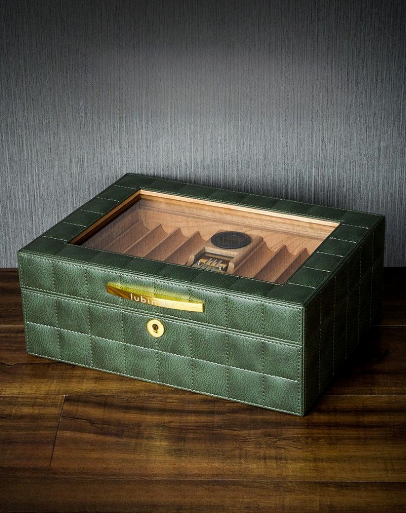 Hộp giữ ẩm cigar 50 điếu bằng da sang trọng LBS611 4