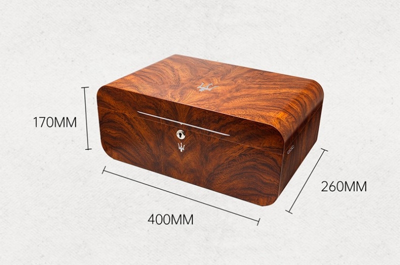 Hộp giữ ẩm cigar bằng gỗ tuyết tùng có khóa LBS943 10
