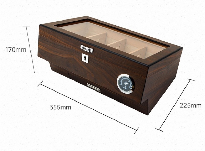 Hộp giữ ẩm cigar có khóa bảo vệ cao cấp LBS620 13