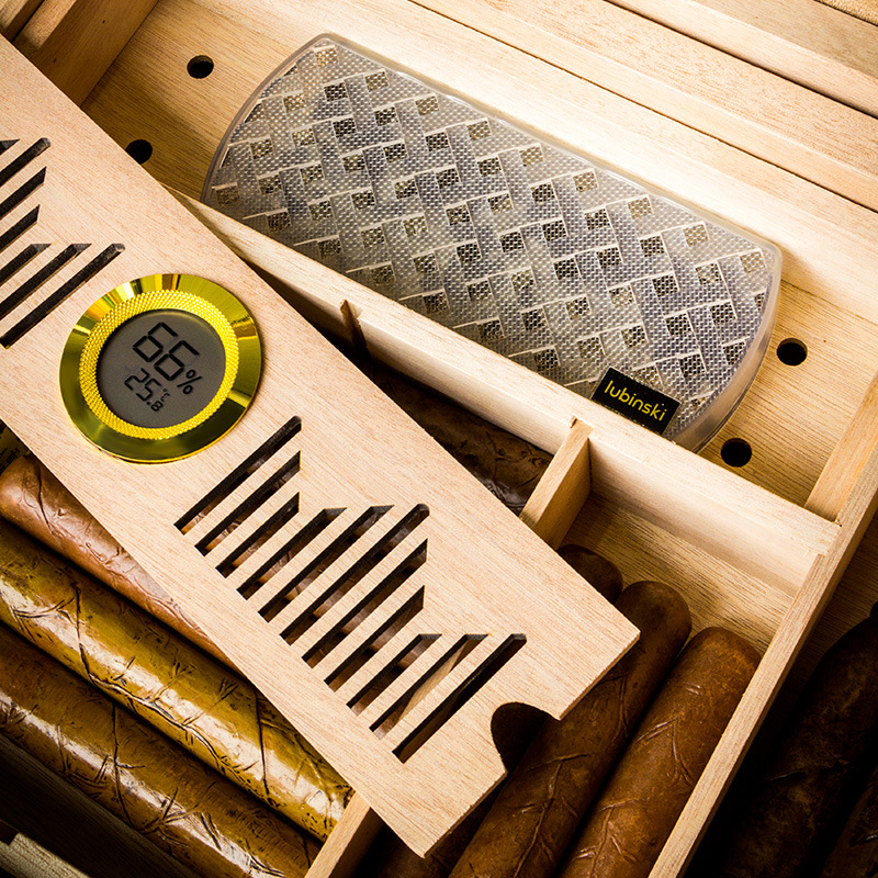Hộp ủ cigar bằng gỗ mặt kính cao cấp LBS640 7