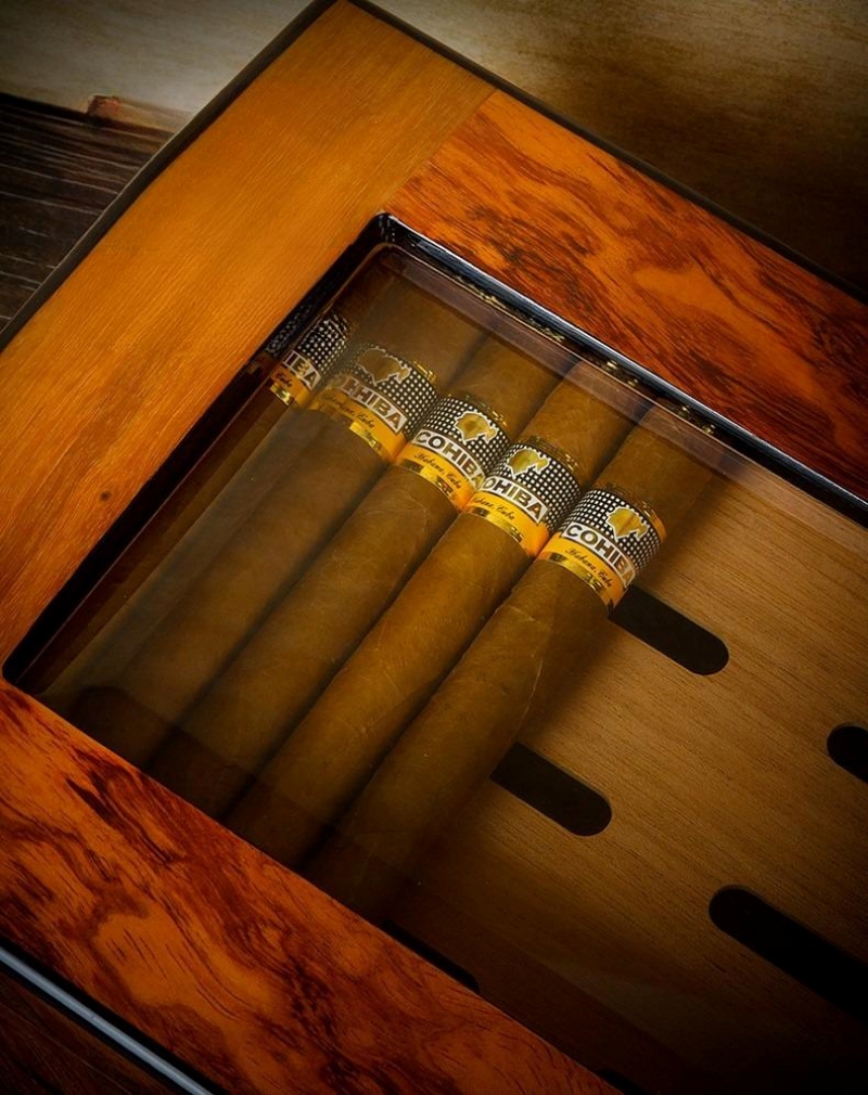 Hộp gỗ bảo quản cigar 2 tầng có khóa bảo vệ LBS064 7