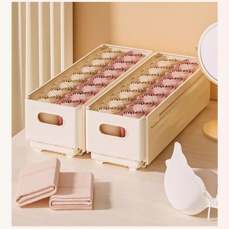 Hộp ngăn kéo đựng quần áo bằng nhựa tiện lợi SNK1880 5