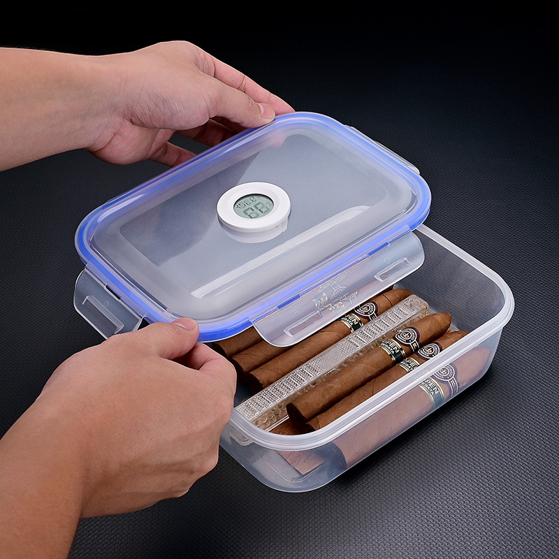 Hộp nhựa bảo quản cigar có máy đo độ ẩm CGL828 5