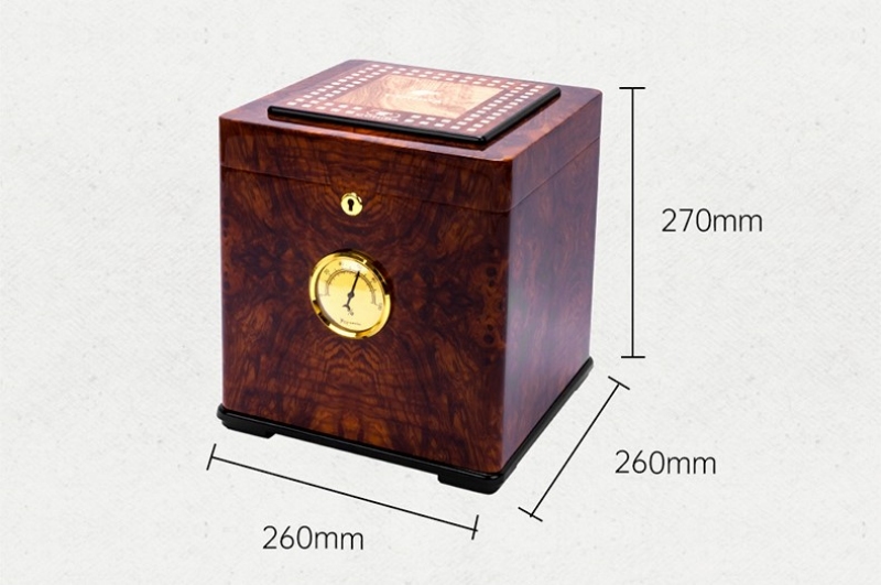 Hộp vuông bảo quản cigar bằng gỗ tuyết tùng LBS949 9