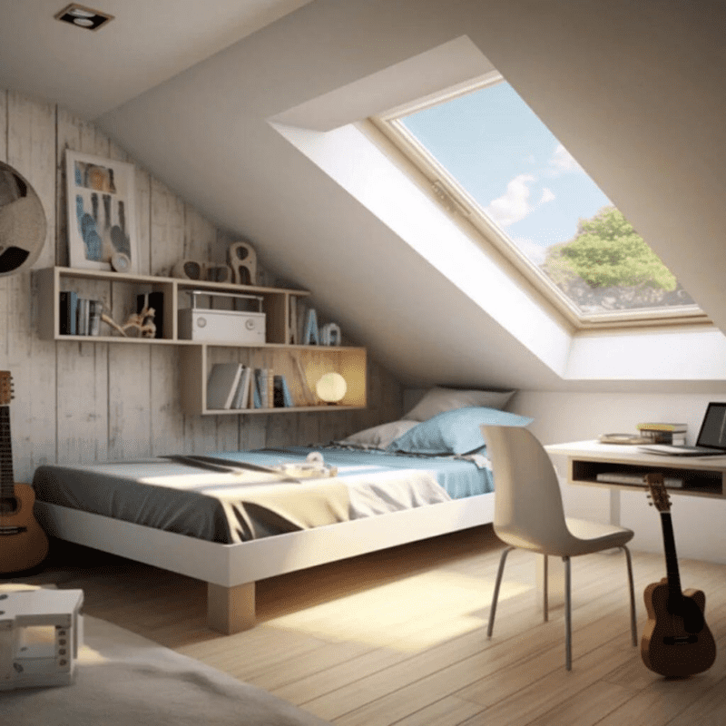 thiết kế gác xép nhỏ đẹp