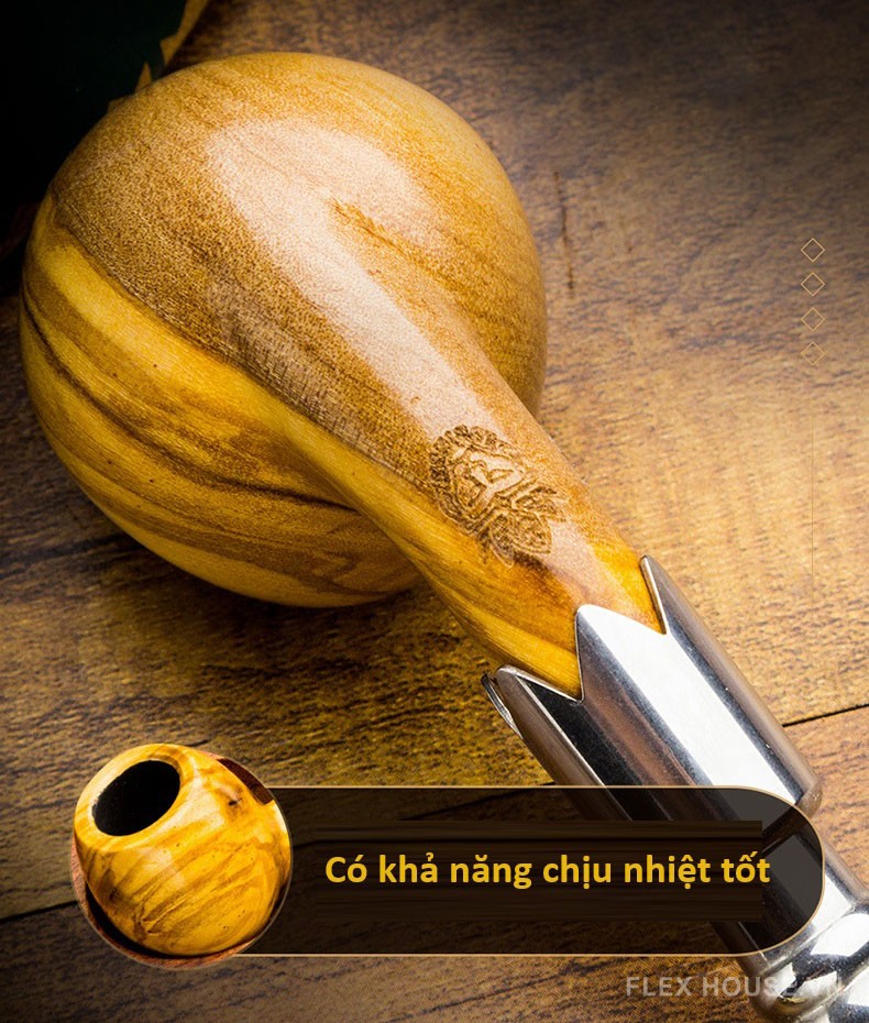 Tẩu hút xì gà gỗ Oliu cao cấp LBS13029 9