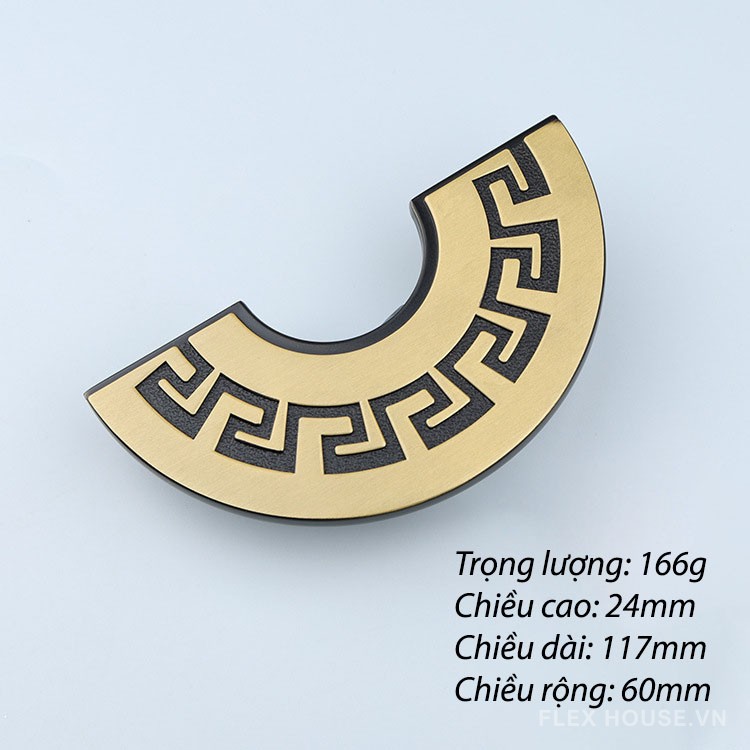 Tay nắm tủ bán nguyệt Á Đông họa tiết nhật luân AK564 14