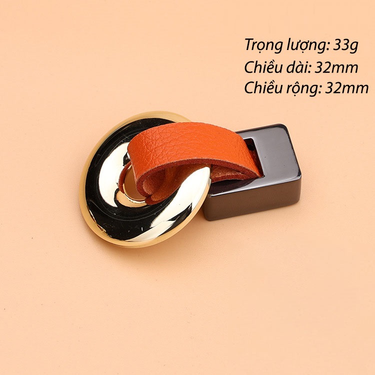 Tay nắm tủ khoen tròn hợp kim phối da sáng tạo AK5078 12