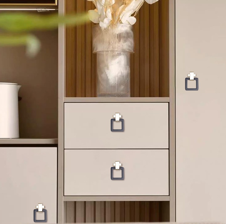 Tay nắm tủ móc kéo hợp kim hình vuông decor AK50553 14