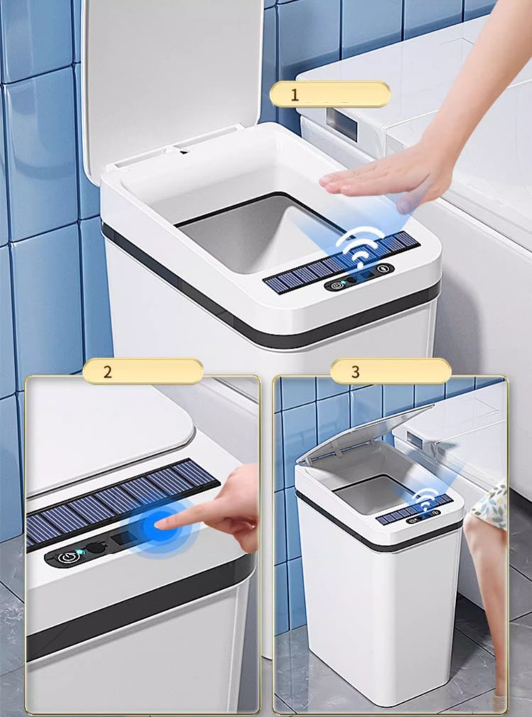 Thùng rác cảm biến thông minh hình vuông HS1731 4