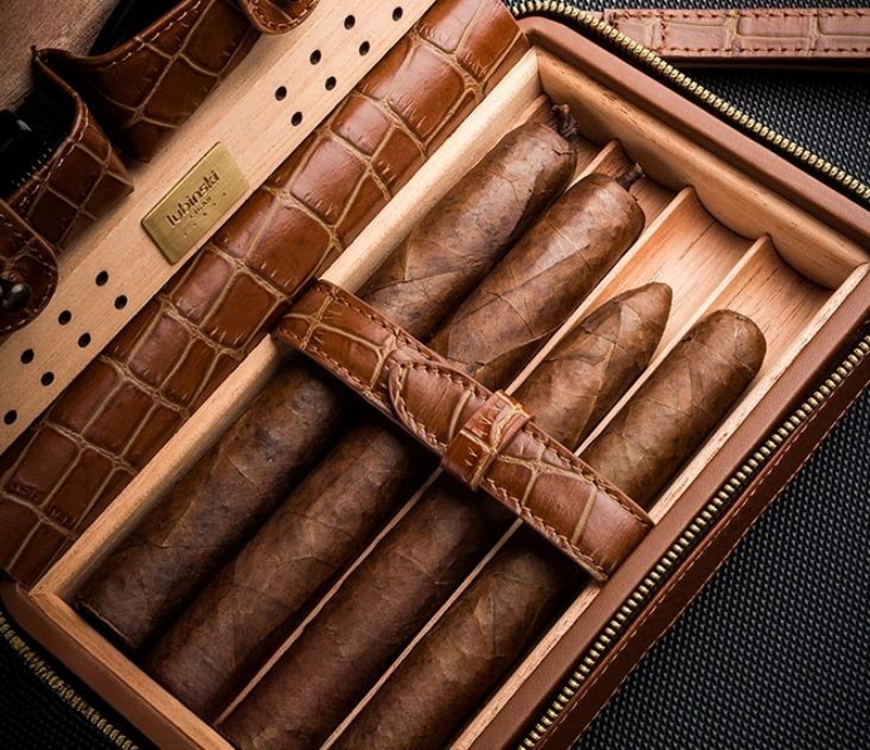 Ví đựng cigar bằng da cầm tay sang trọng LBS607 7