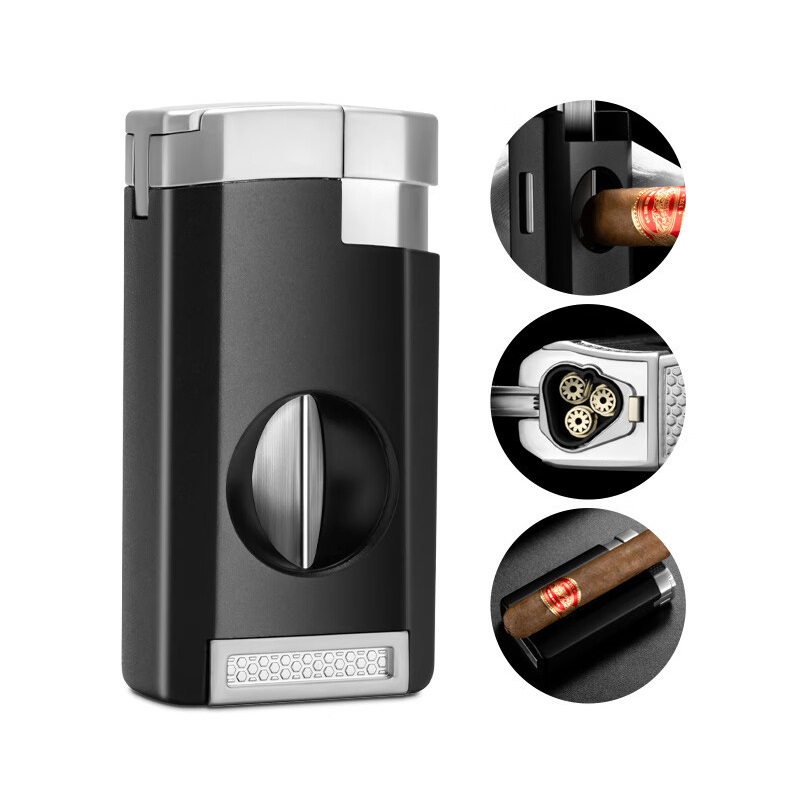 Bật lửa cigar 3 tia tích hợp dao cắt CGL4384 3