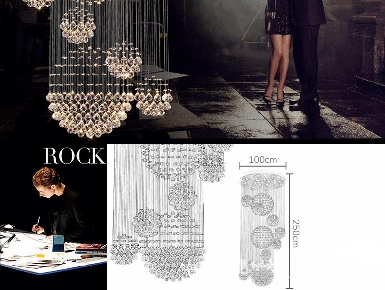 Đèn chùm pha lê thông tầng nghệ thuật ấn tượng ZYL9820 13 Đèn chùm pha lê thông tầng nghệ thuật ấn tượng ZYL9820